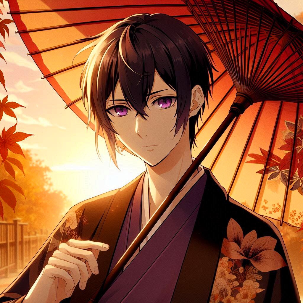 和傘と、黒髪短髪男性＊その1(8枚)