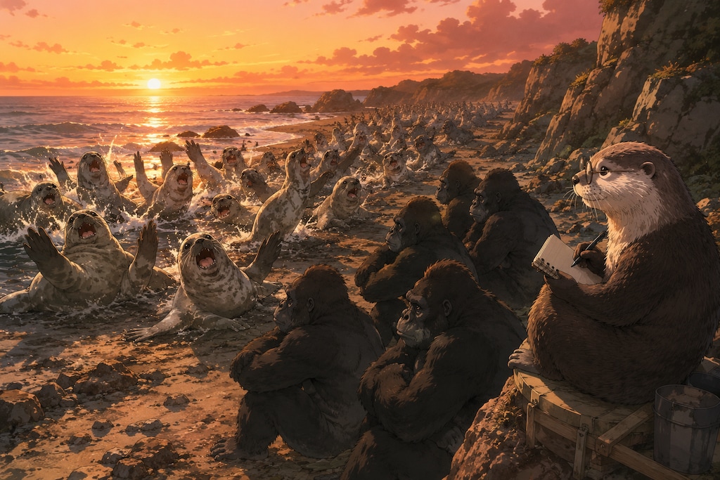 夏の夕暮れ・ジタバタアザラシ軍VSセンチメンタルゴリラ軍