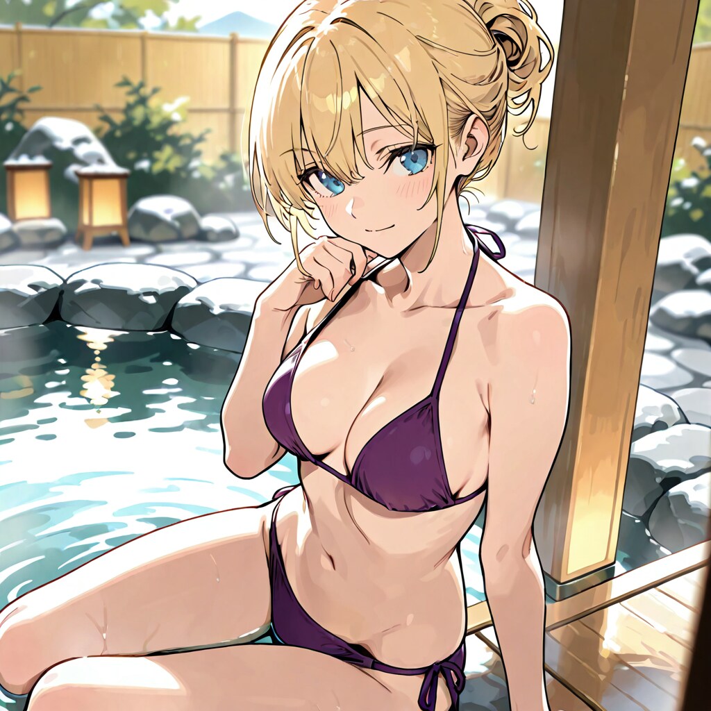 水着で温泉