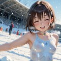 雪と水着 2枚目