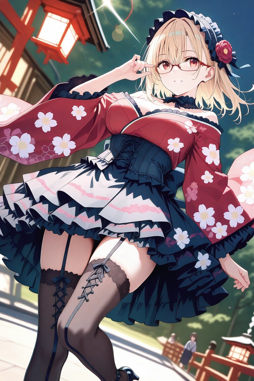 UNICORNで和ロリ金髪ちゃん