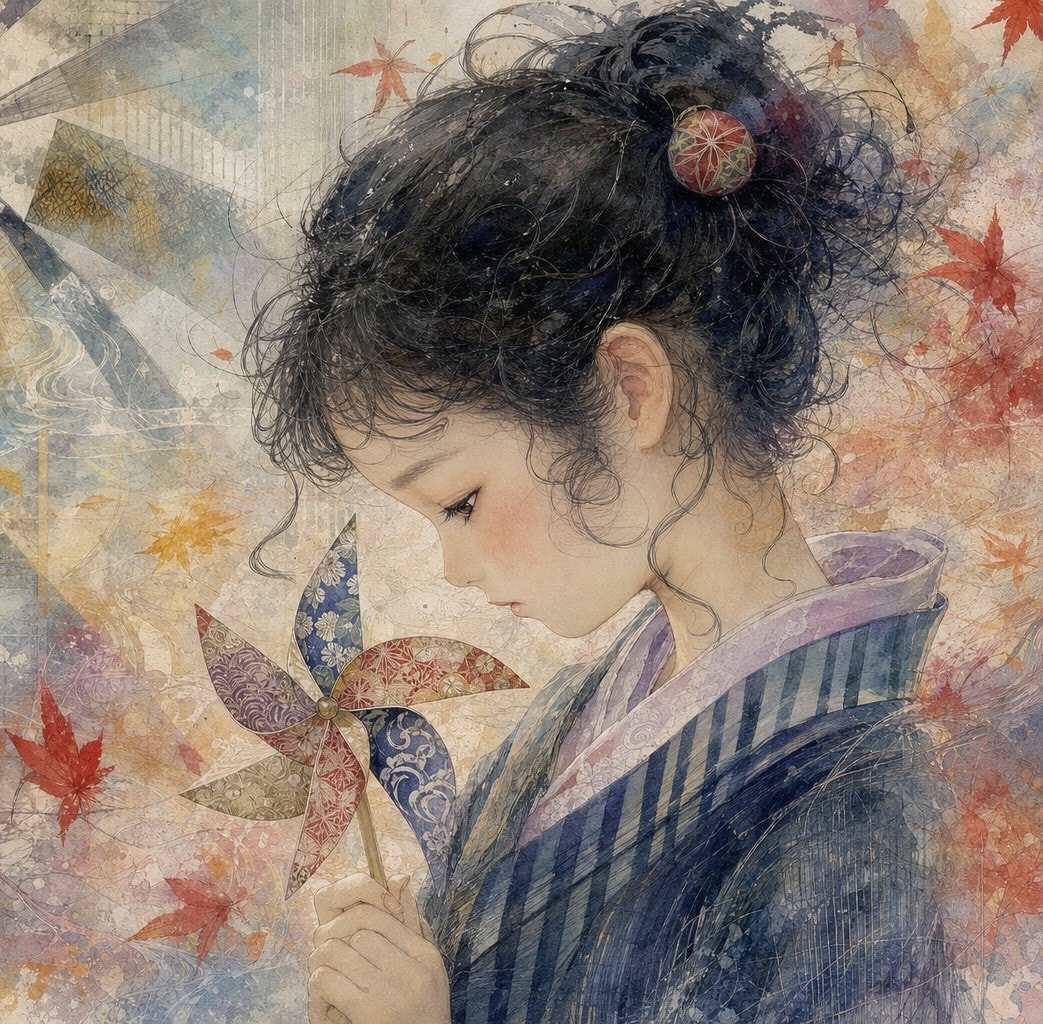 まゆみと紅葉と風車 | の人気AIイラスト・グラビア