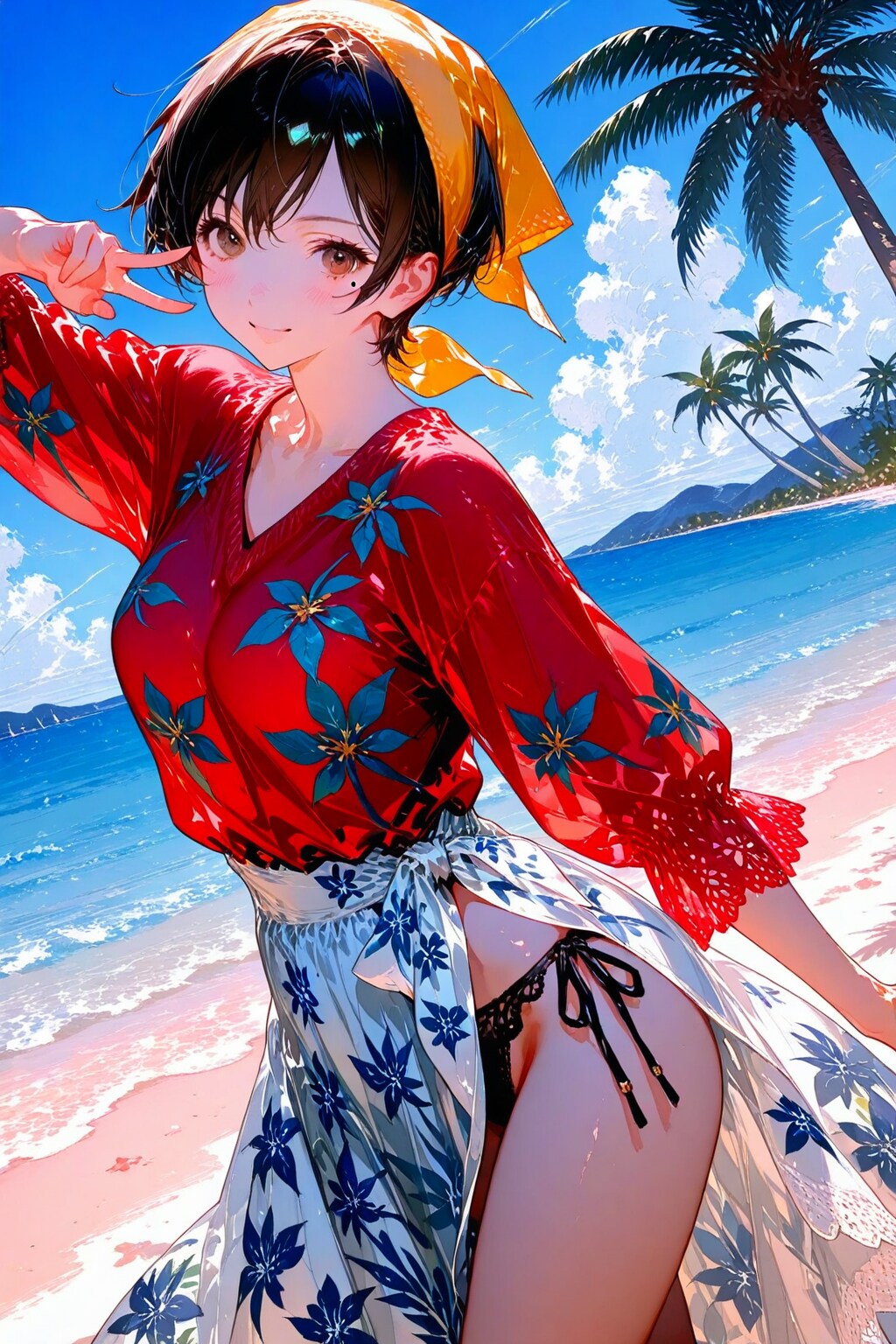 カザックとペンワー/セーシェルの民族衣装 | の人気AIイラスト・グラビア