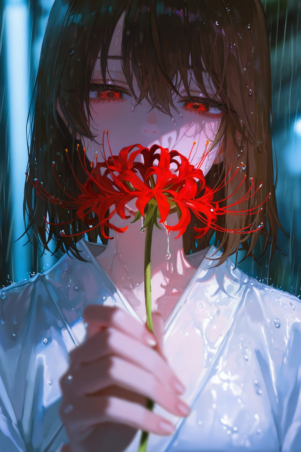 彼岸、口元に | の人気AIイラスト・グラビア