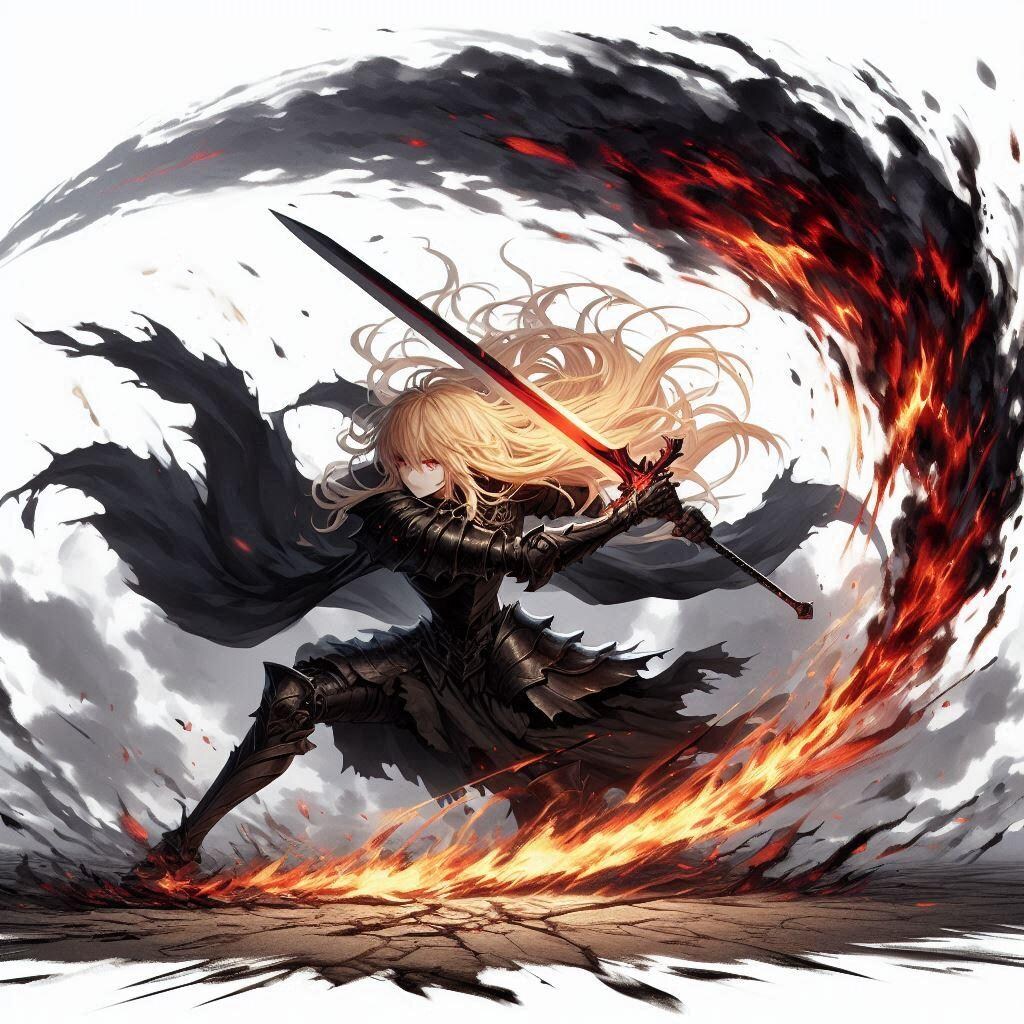 ブロンドの女騎士さん600