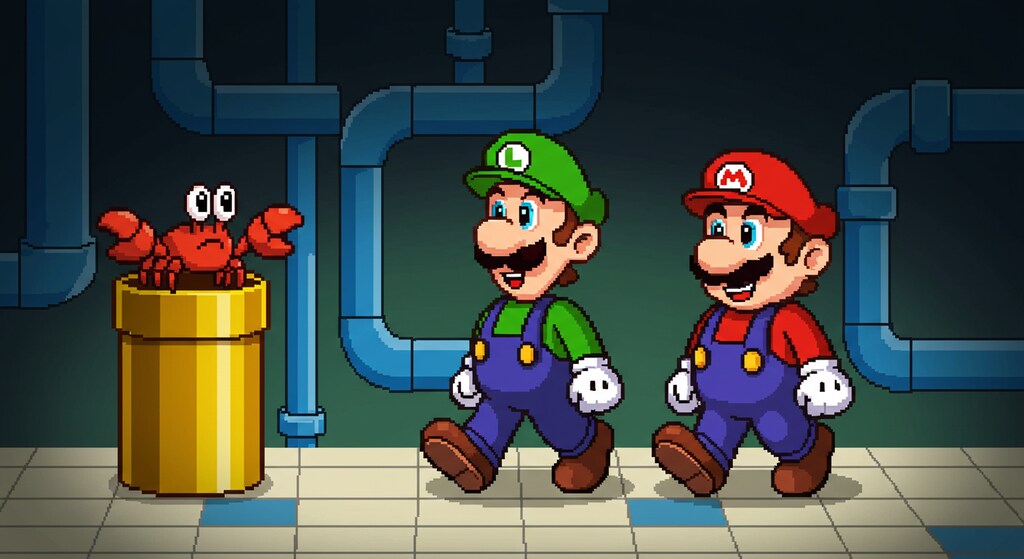 ゲーム画面再現　スーパーマリオより