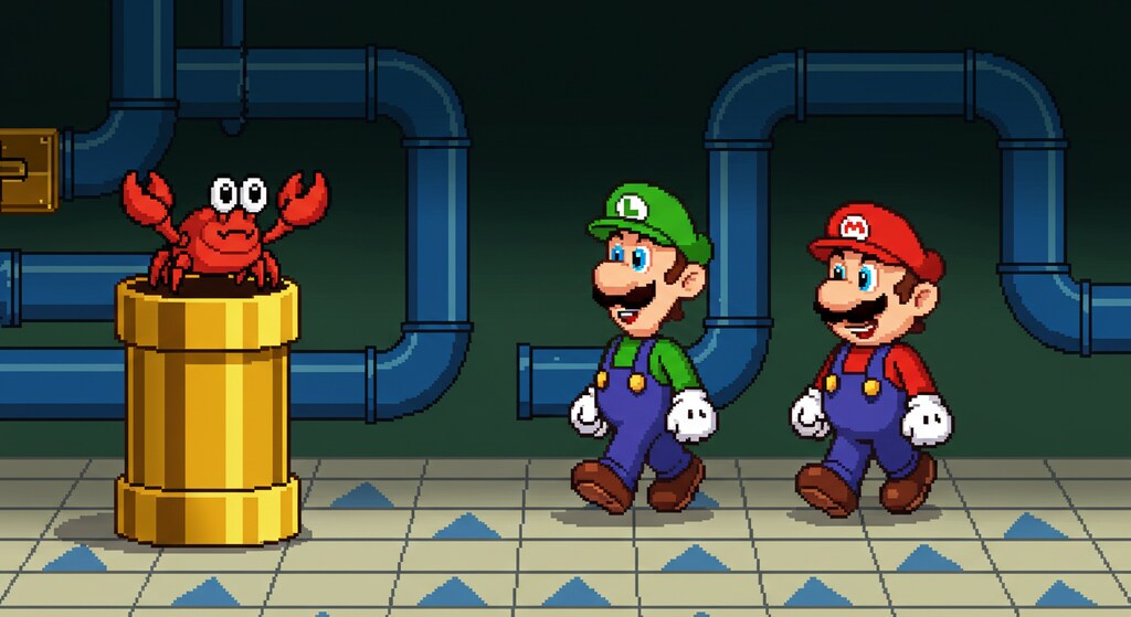 ゲーム画面再現　スーパーマリオより