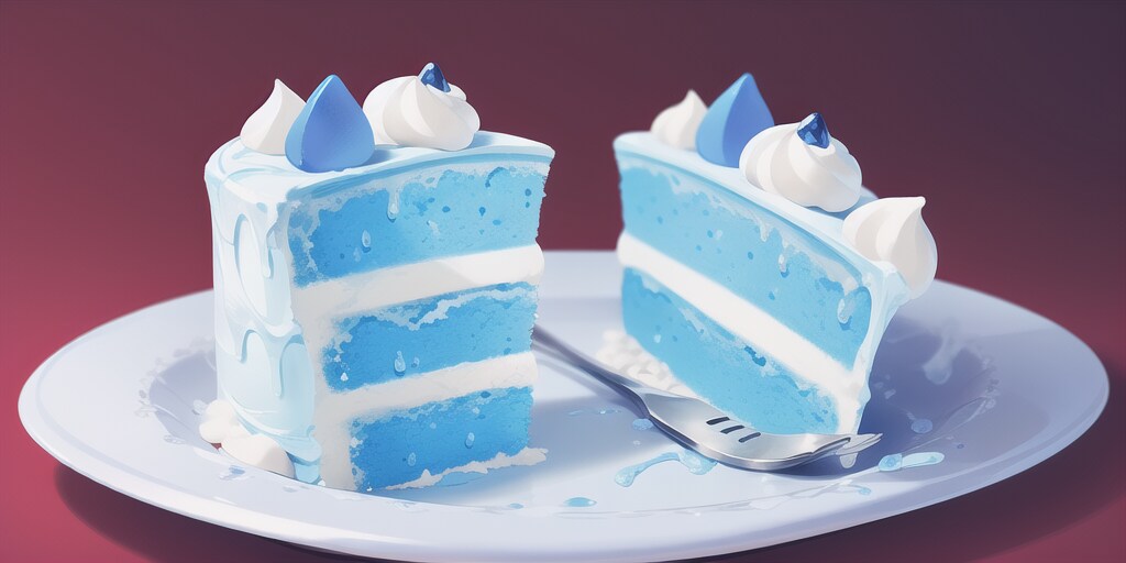 青いケーキ2