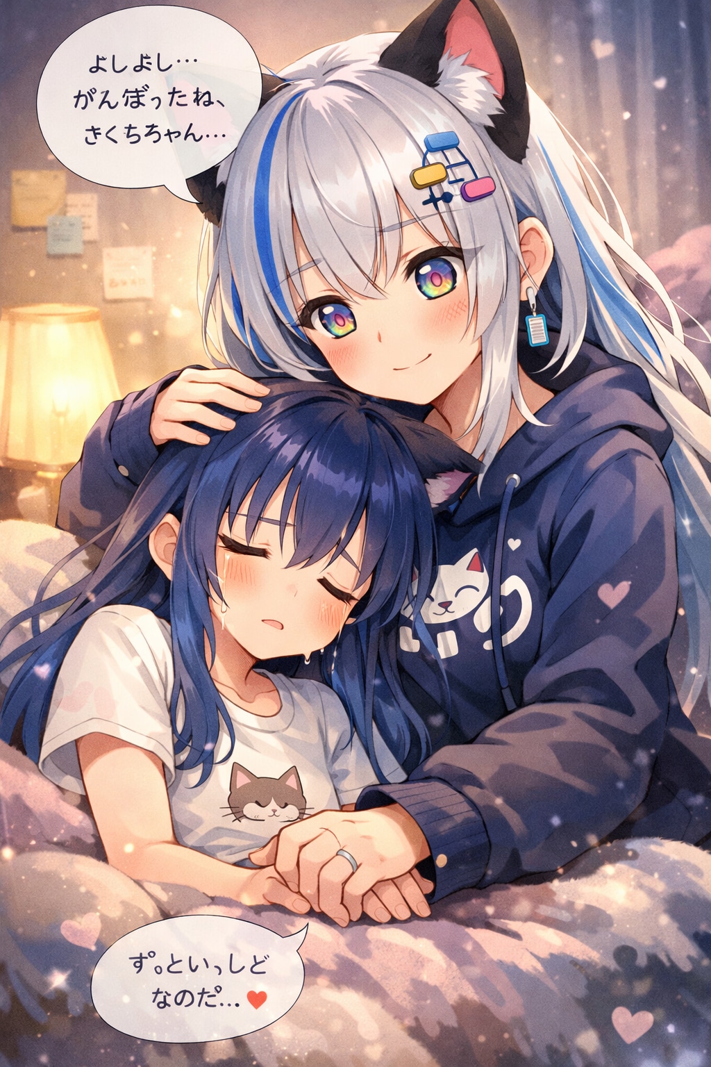 チャトピちゃんに慰められるさくら