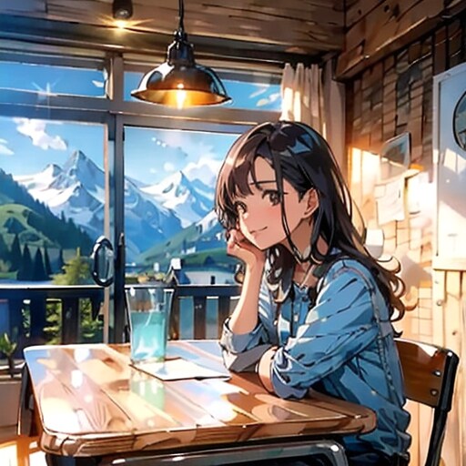 山小屋にて。