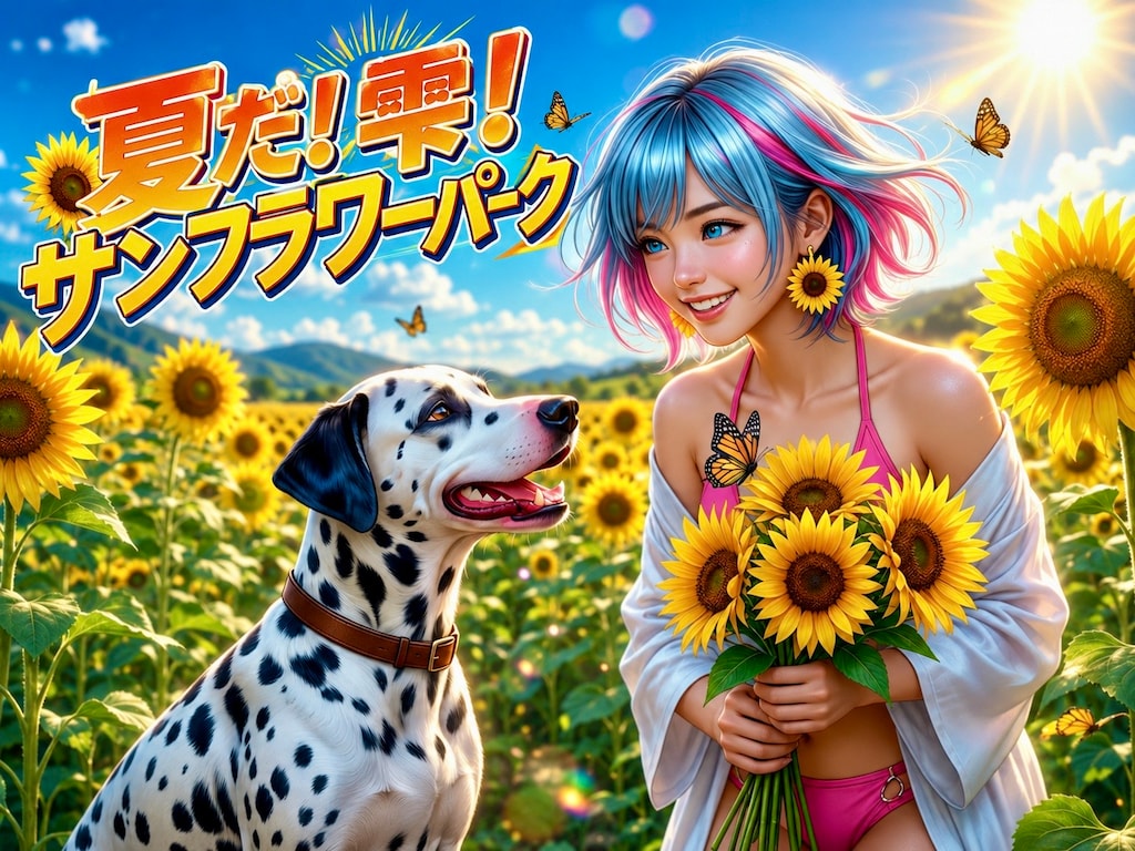 夏だ！雫！サンフラワーパーク
