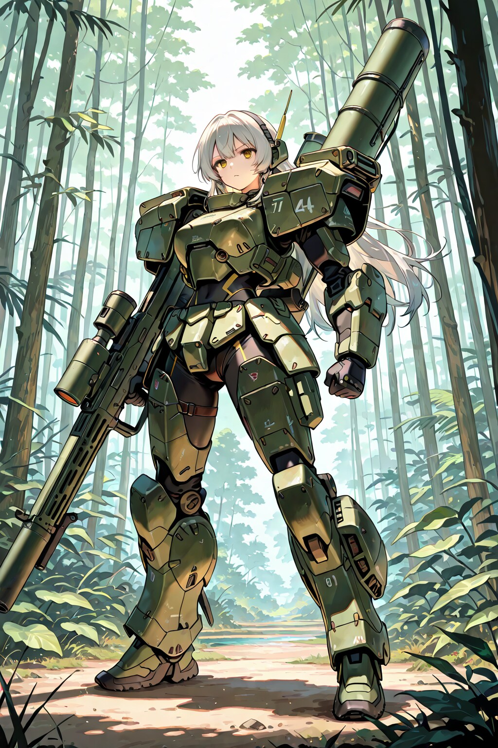 密林仕様のメカ娘 | の人気AIイラスト・グラビア