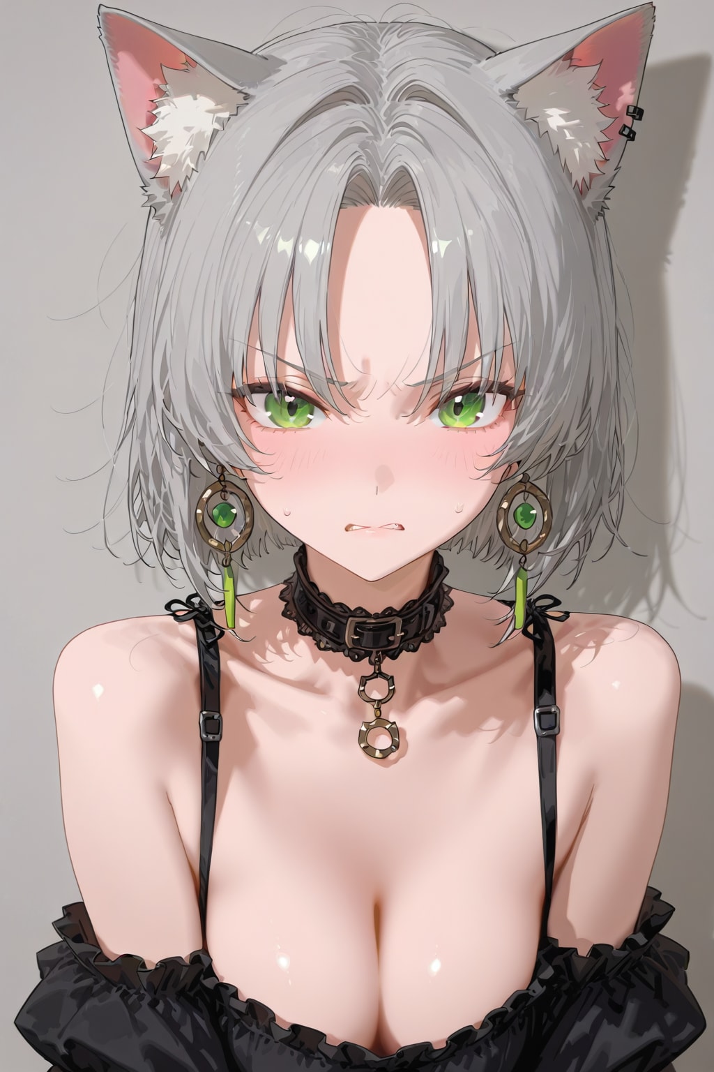 怒った猫耳少女