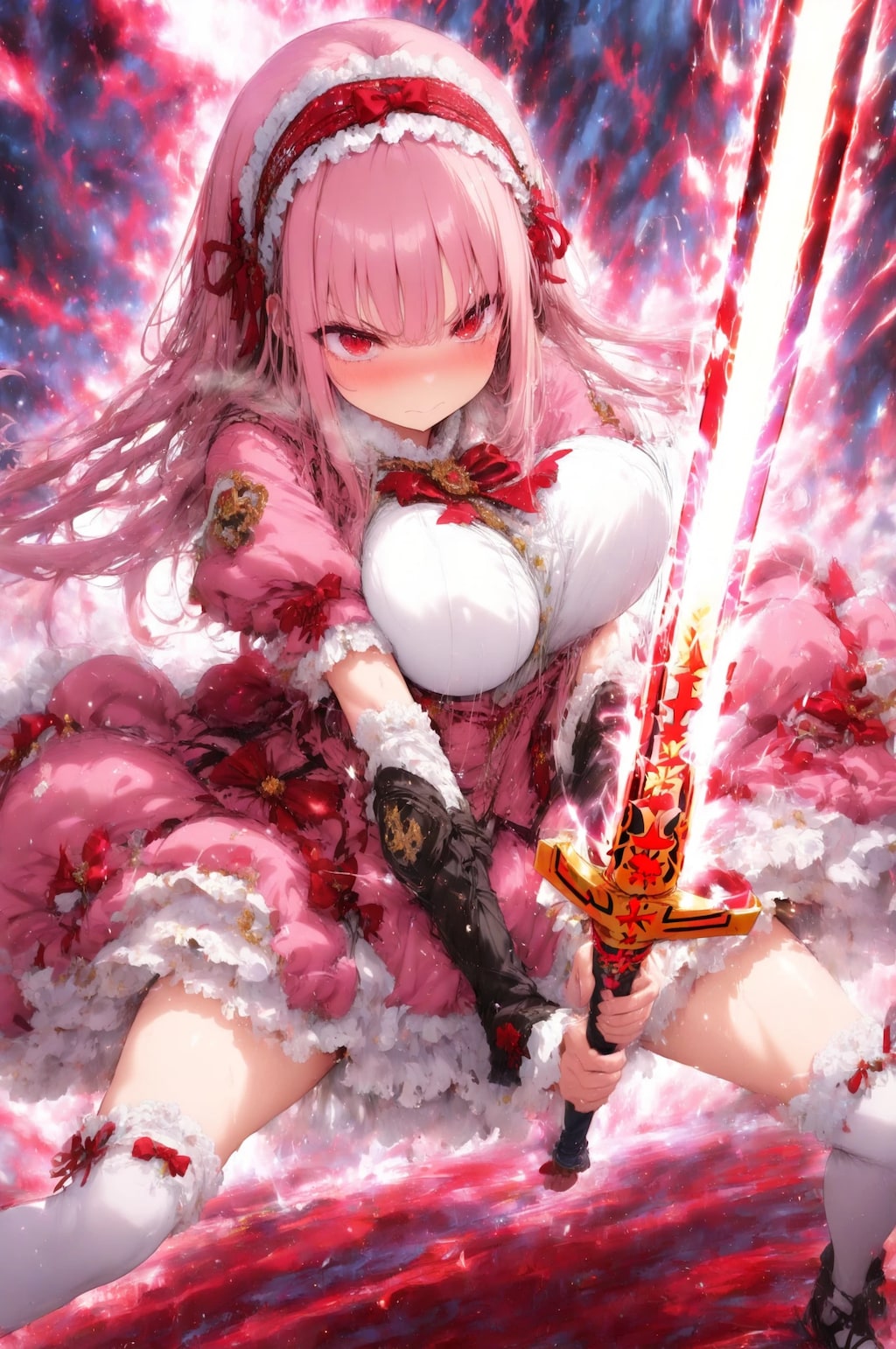 剣士のピンクゴスロリ少女✨