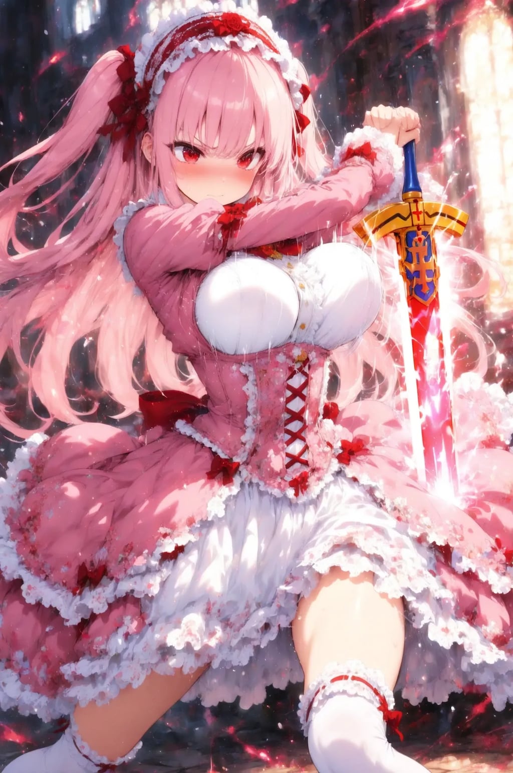 剣士のピンクゴスロリ少女✨