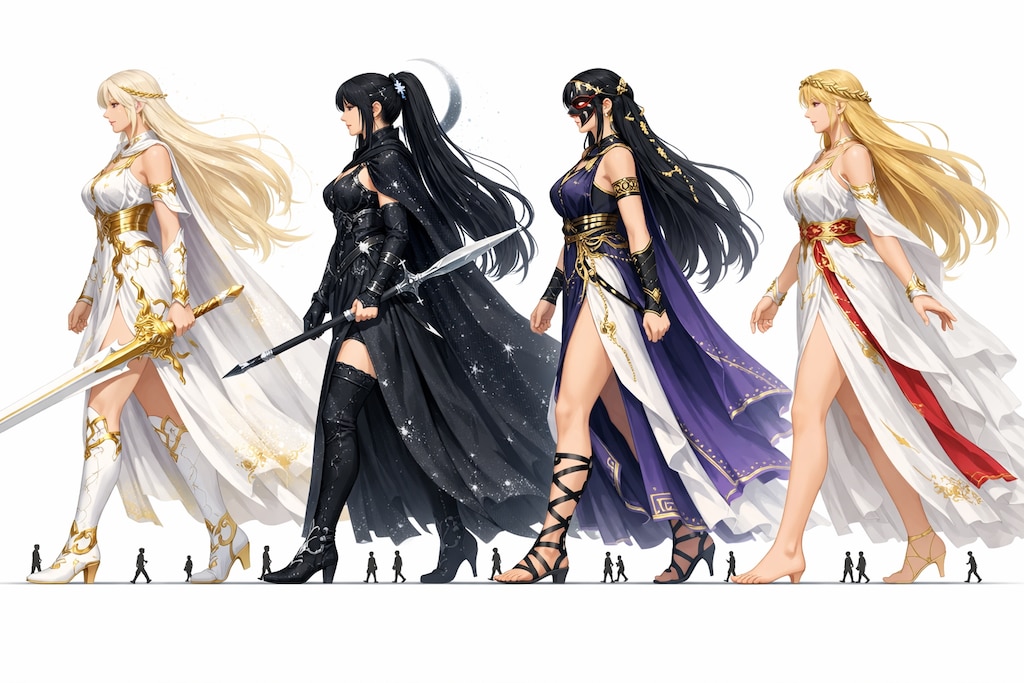 【ただ16柱が同じ方向へ歩いているだけの光景】