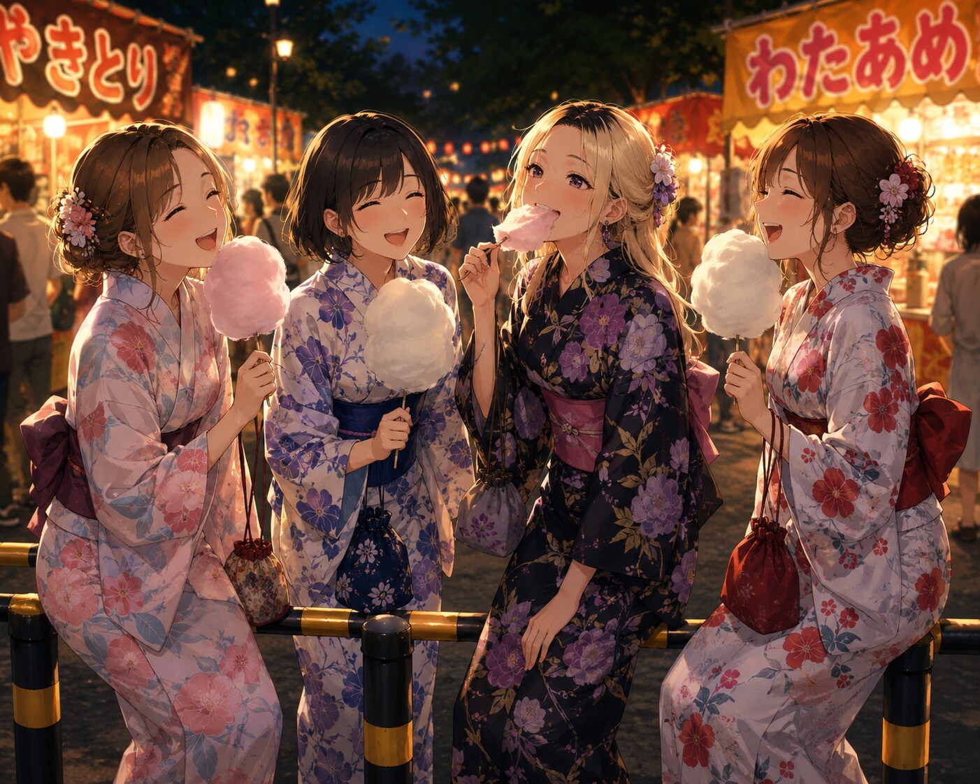 夏祭りと綿あめ