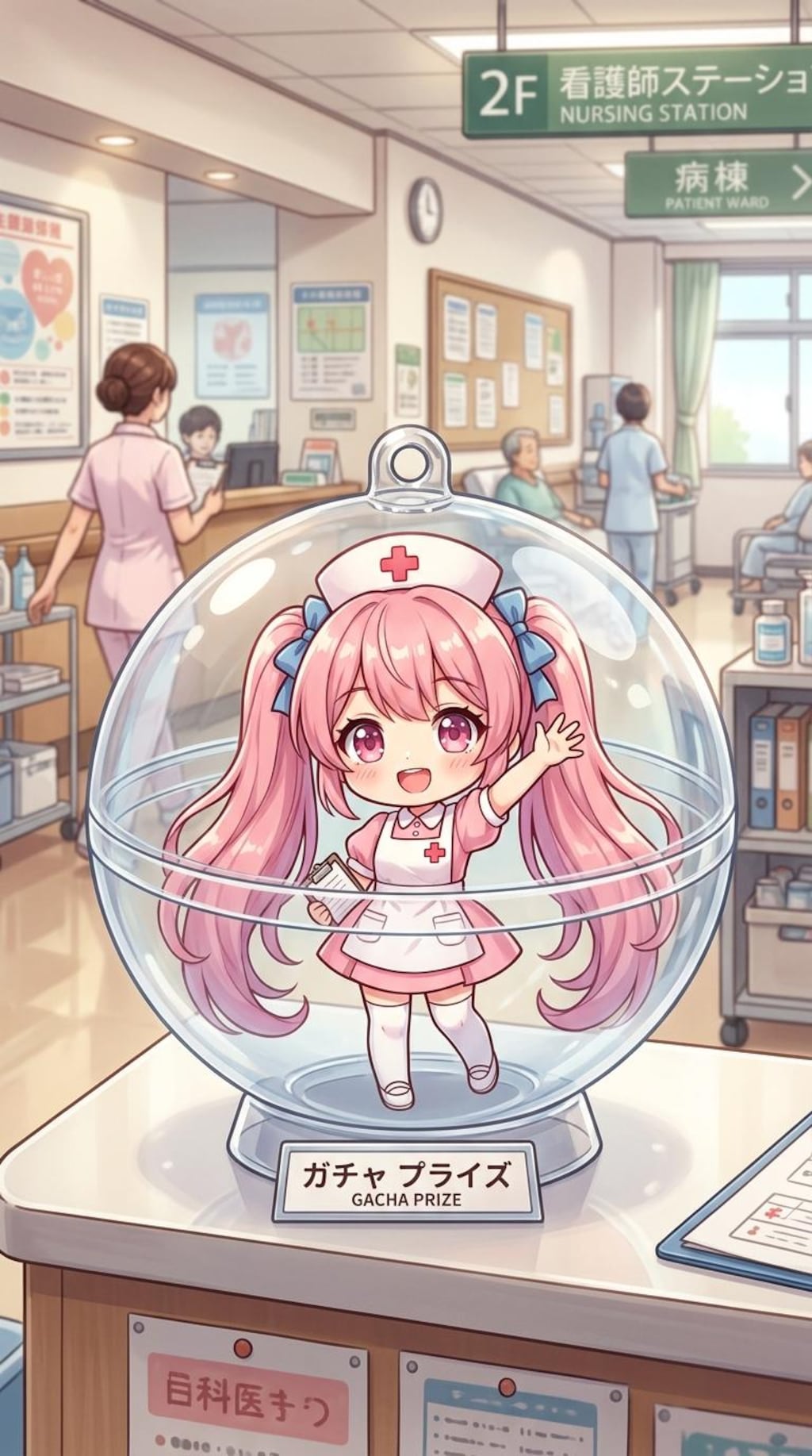 ナース服姿のTONEちゃんをカプセルに入れたよ