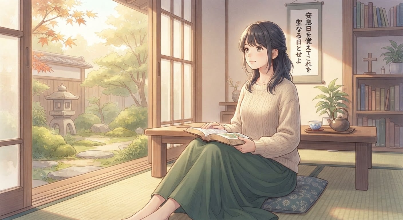 十戒第4戒、安息日を覚えてこれを聖なる日とせよ　日本人に働かせ過ぎに厳禁日本人が働き過ぎでこれ以上休み多く　救急でむやみやたらに日本人がレスキューやたくさんなイベントやお金や乱で呼ばれないようにお断り | の人気AIイラスト・グラビア