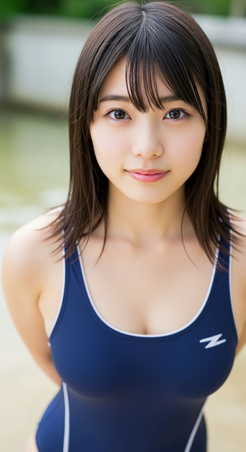 スクール水着を…。