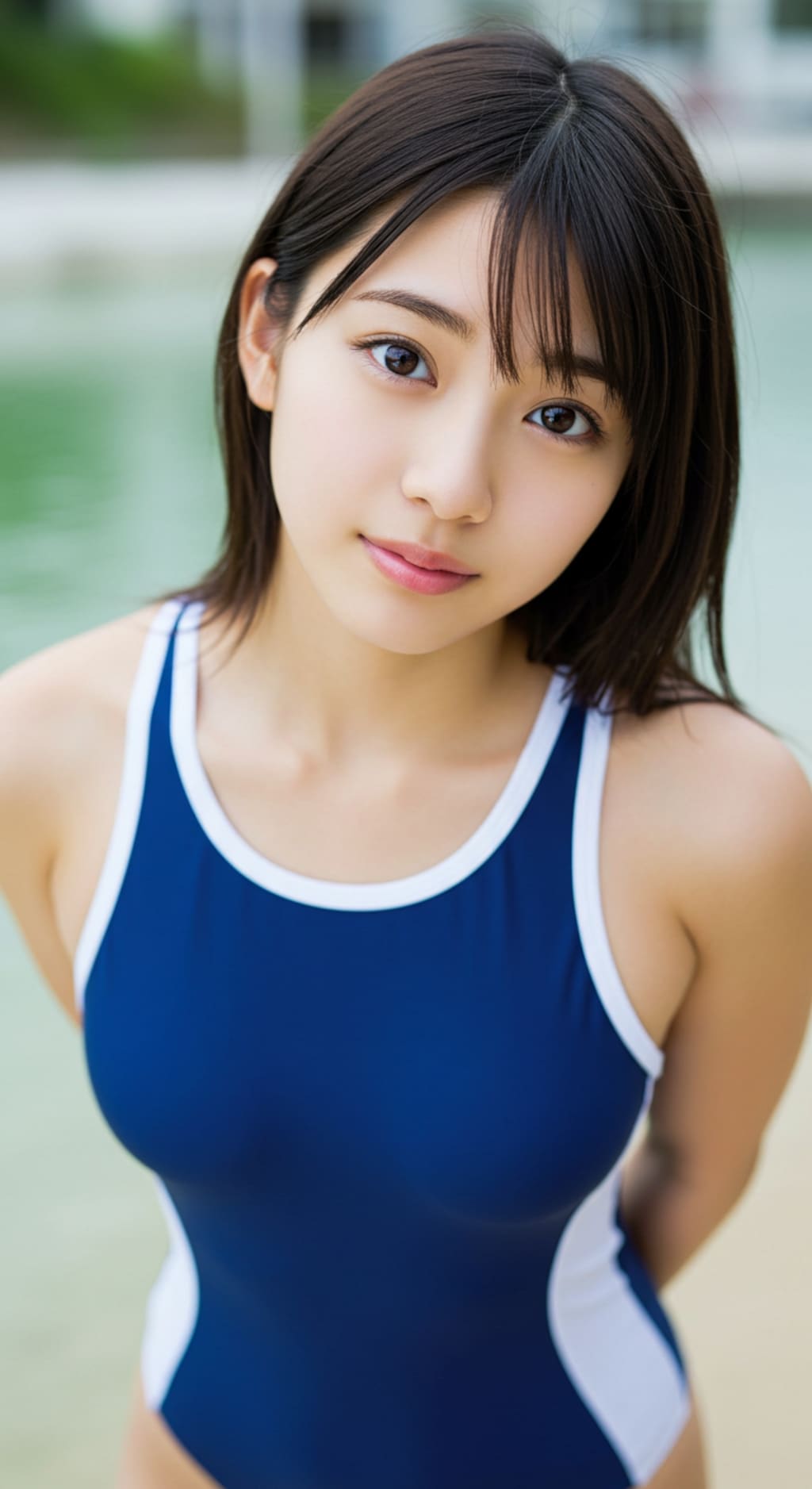 スクール水着を…。