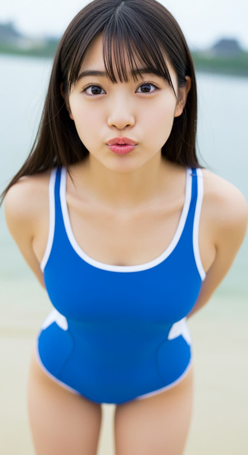 スクール水着を…。