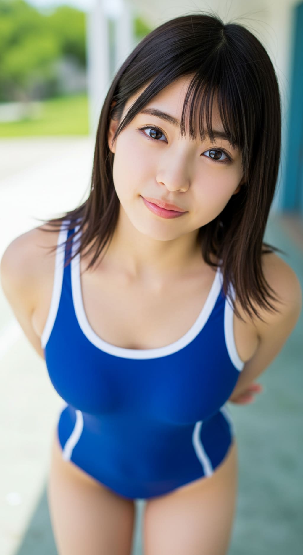 スクール水着を…。