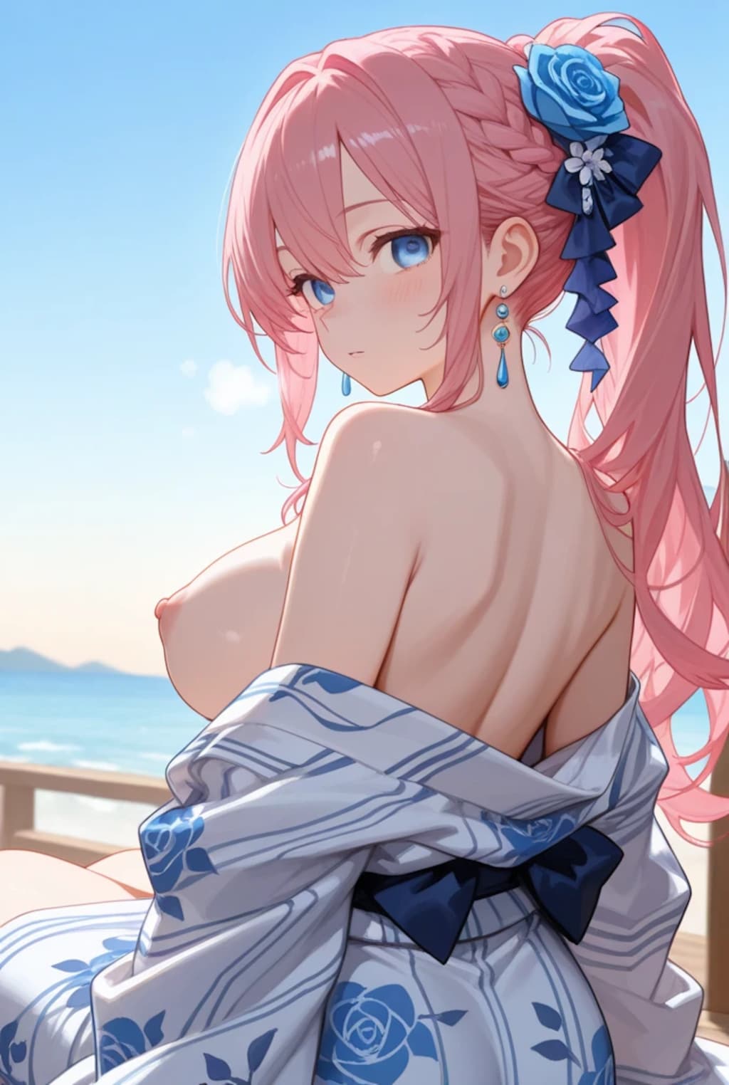 浴衣ポニテのこまのちゃん