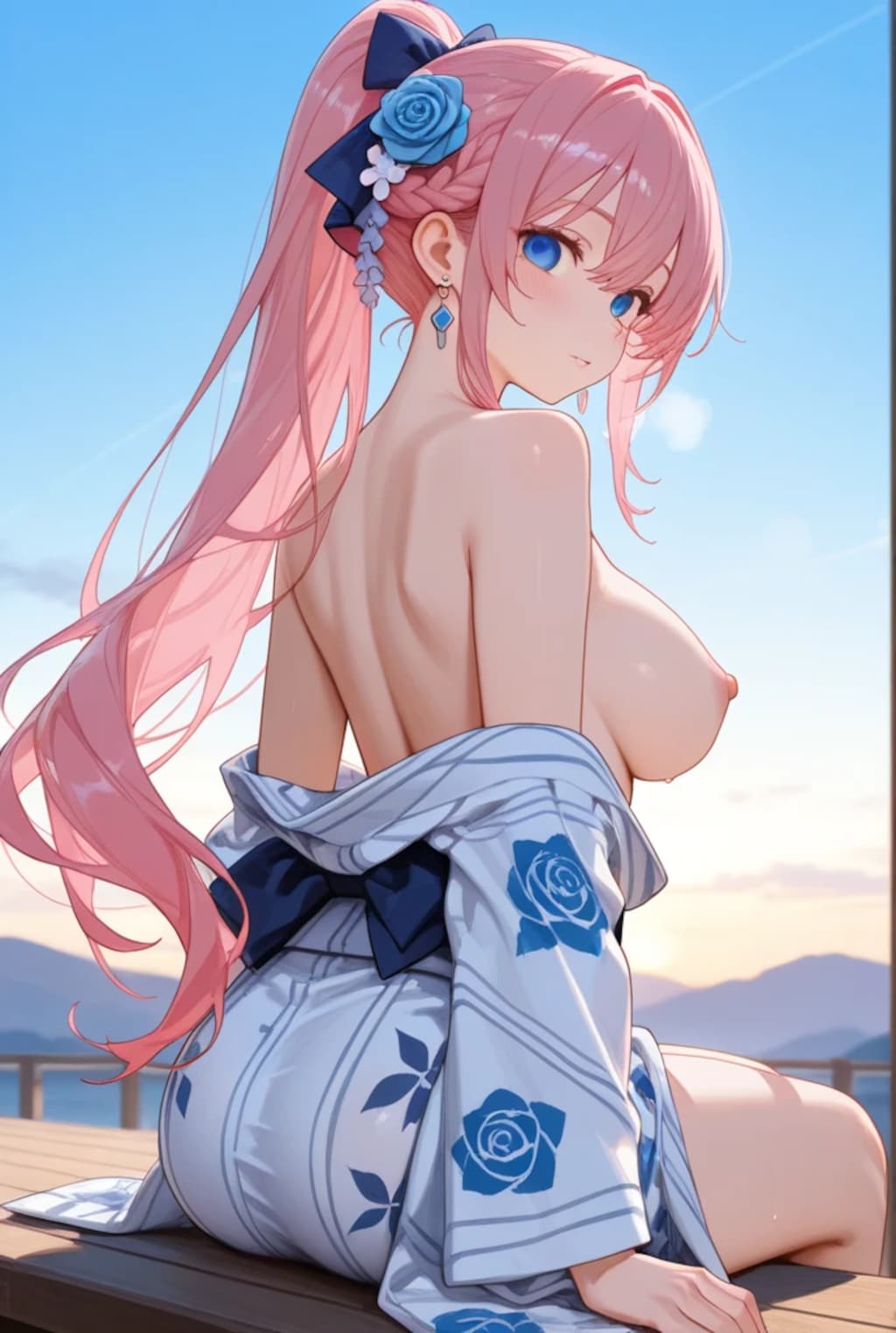 浴衣ポニテのこまのちゃん