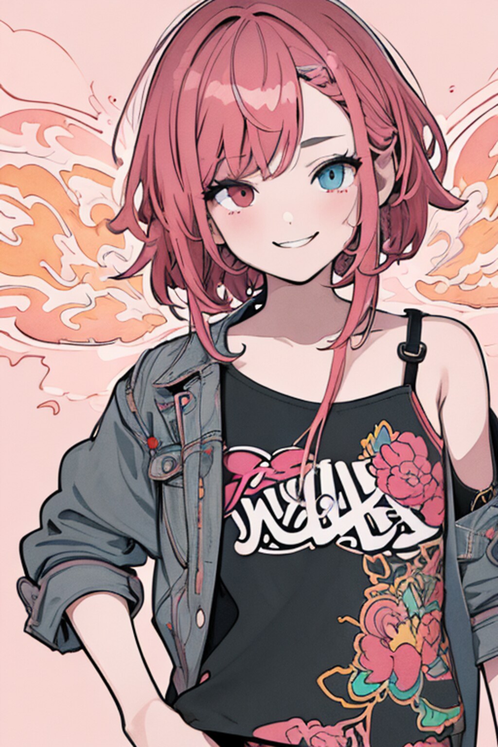 暖色系ビビッドな女の子