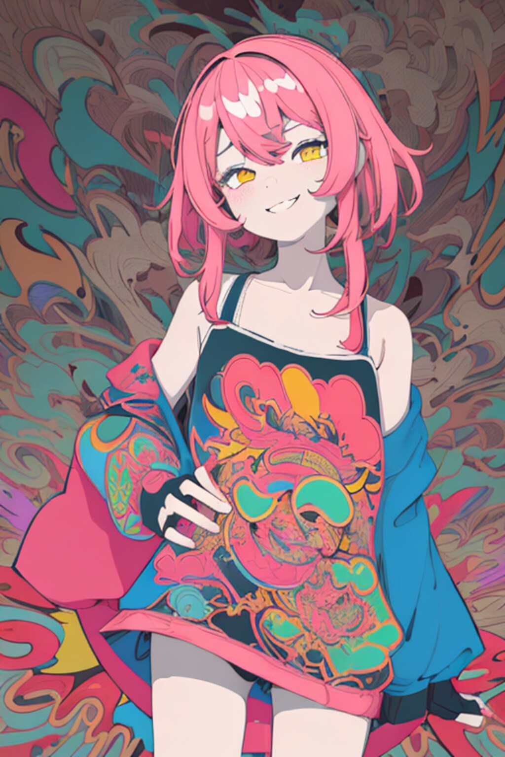 暖色系ビビッドな女の子