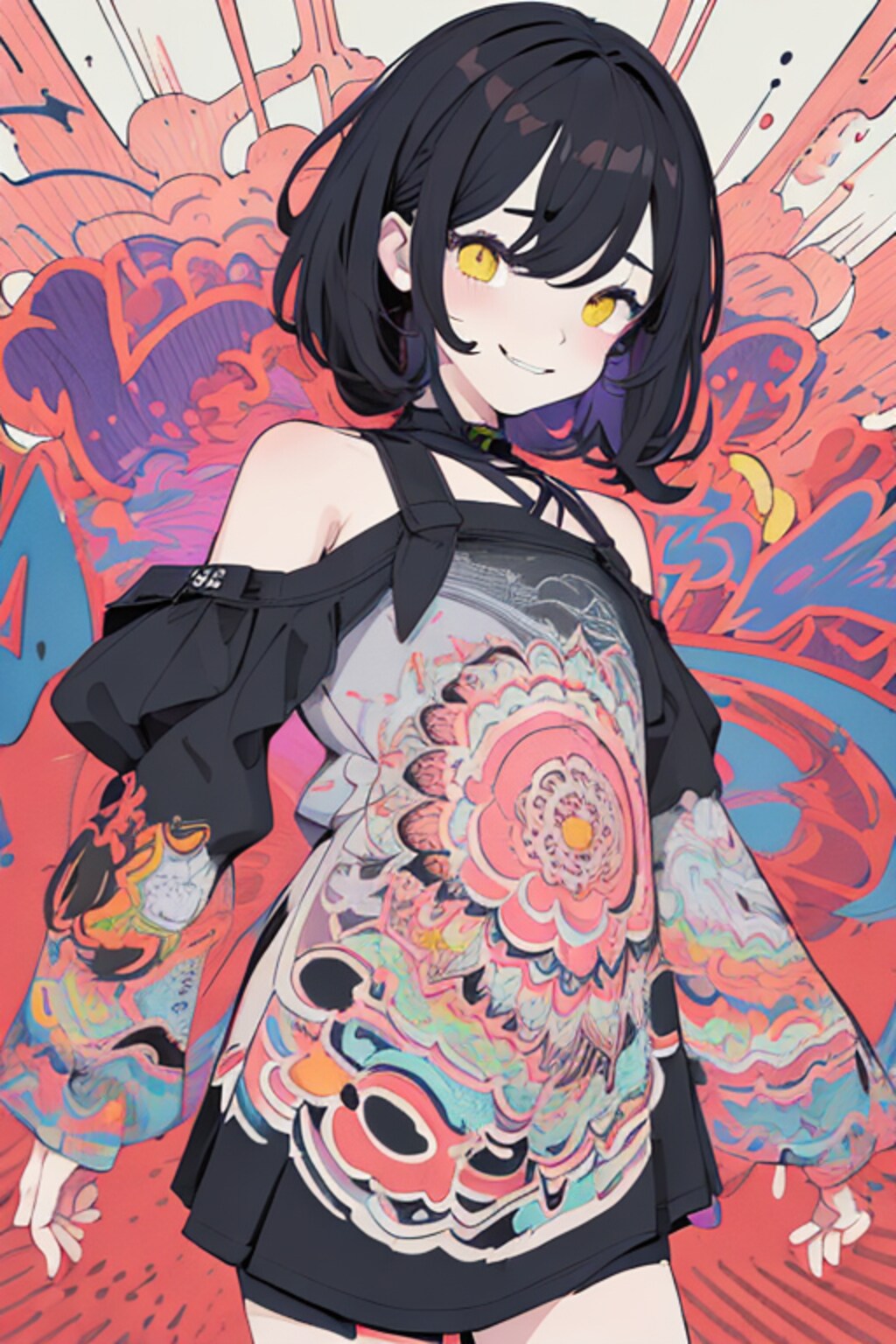 暖色系ビビッドな女の子