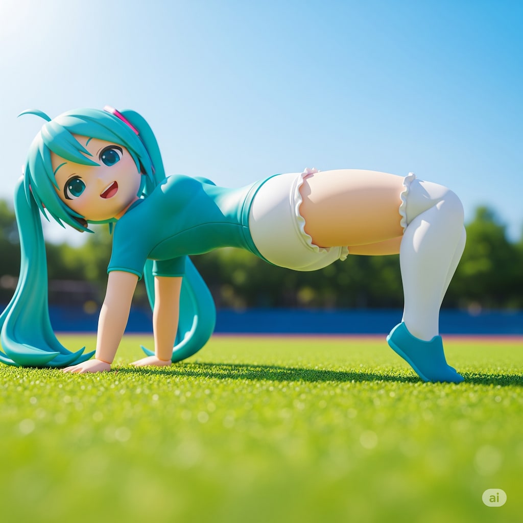 グランドのミクさん