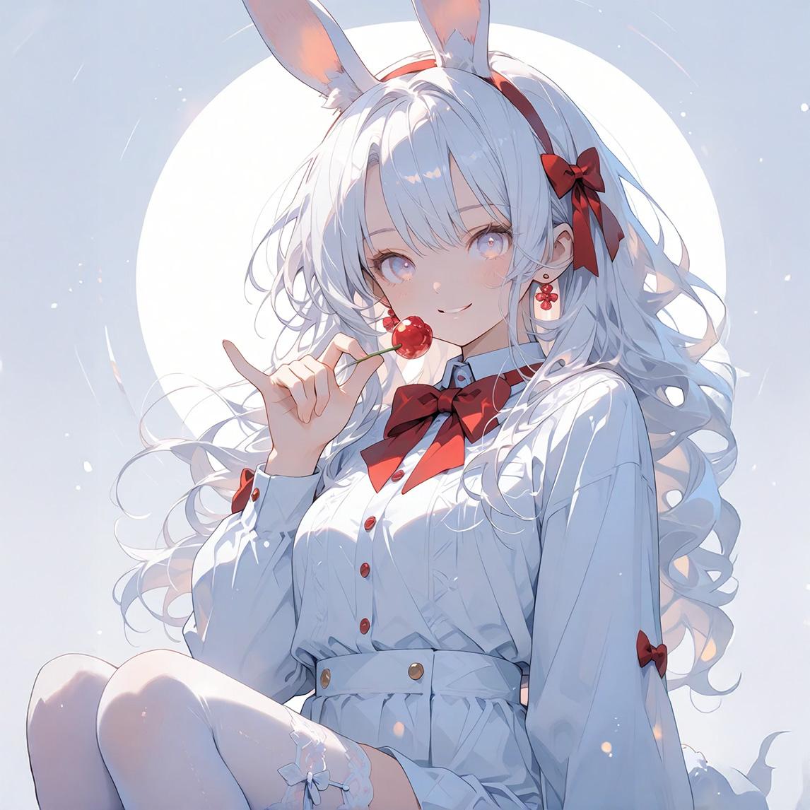 白うさぎ A | の人気AIイラスト・グラビア