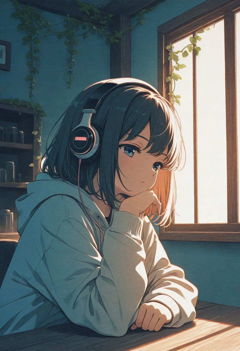 ヘッドフォンの少女(18) | の人気AIイラスト・グラビア