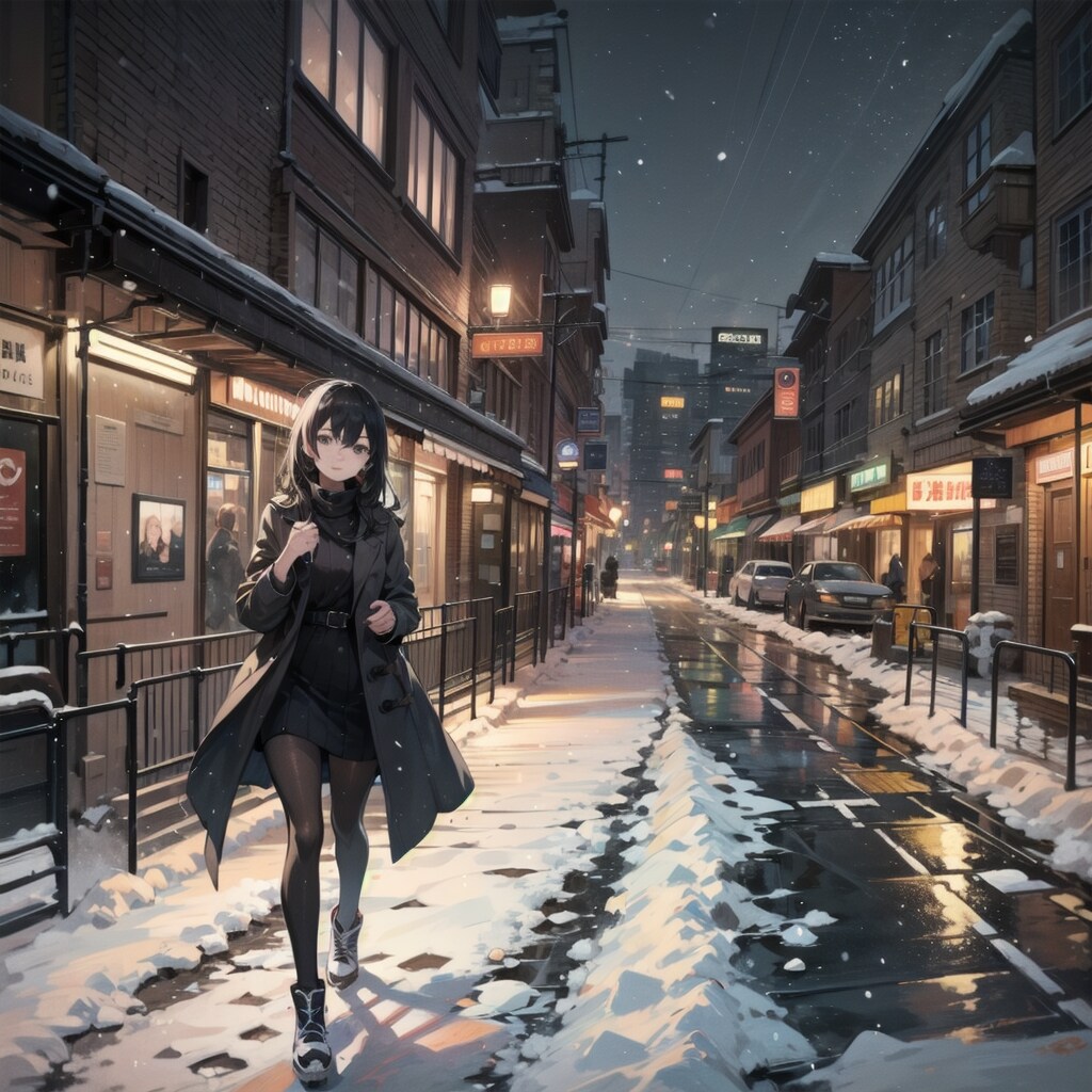 融けかけた雪道は気を付けて