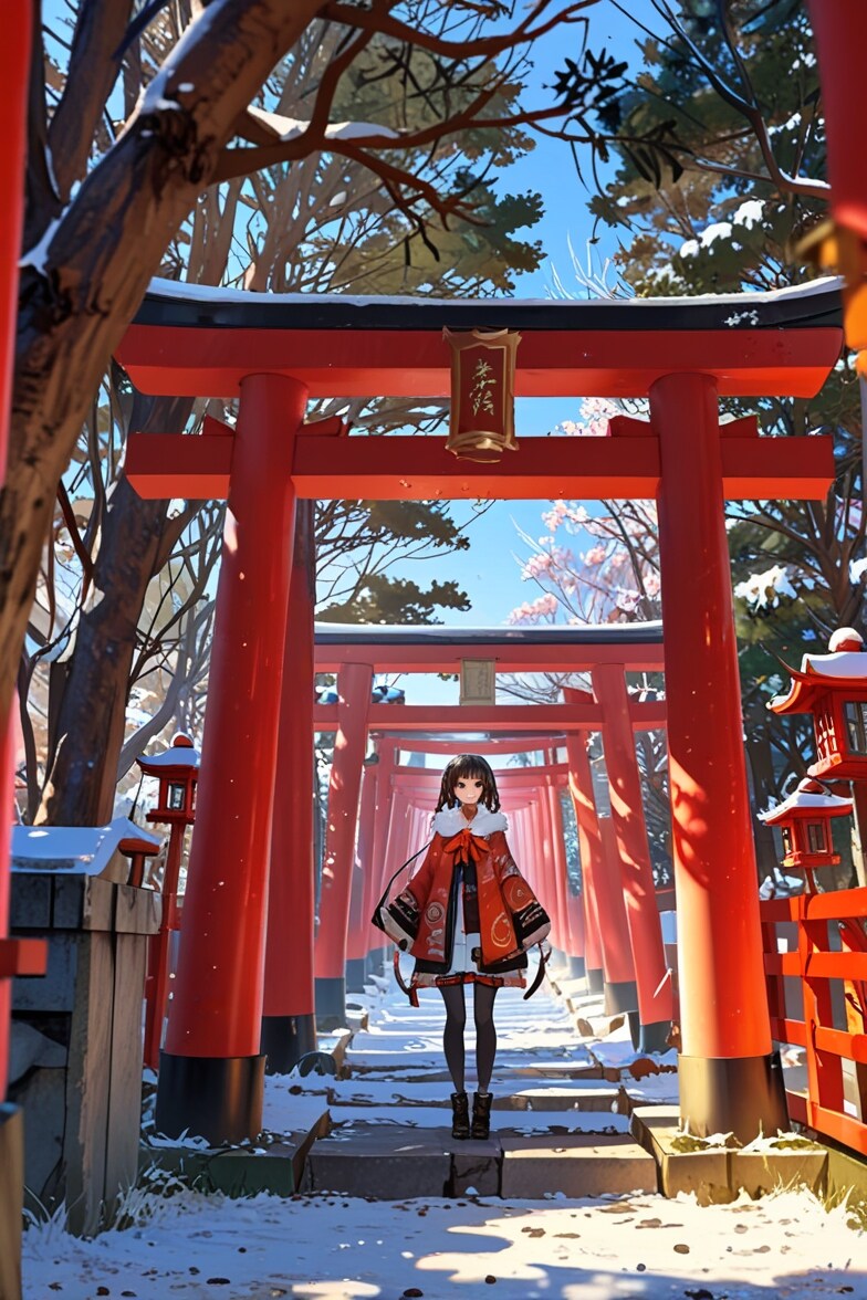 お参り少女 | の人気AIイラスト・グラビア