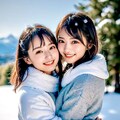 雪を楽しむ彼女 5枚目