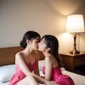 ベッドで百合キス（R15 Ver） 4枚目