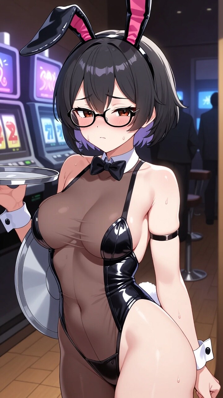 シースルーバニーな女の子