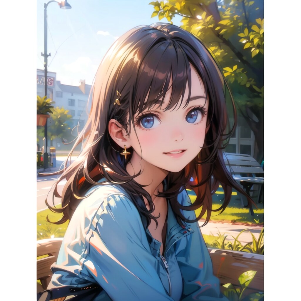 公園の片隅で | の人気AIイラスト・グラビア