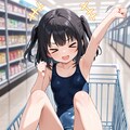 ショッピングカートに乗る女の子 3枚目