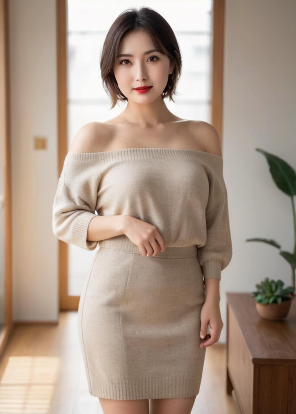 初めて間男を家に入れる緊張感のある人妻