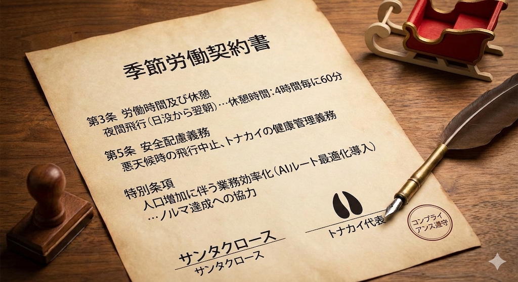 サンタ(甲)はトナカイ(乙)に対し…📝