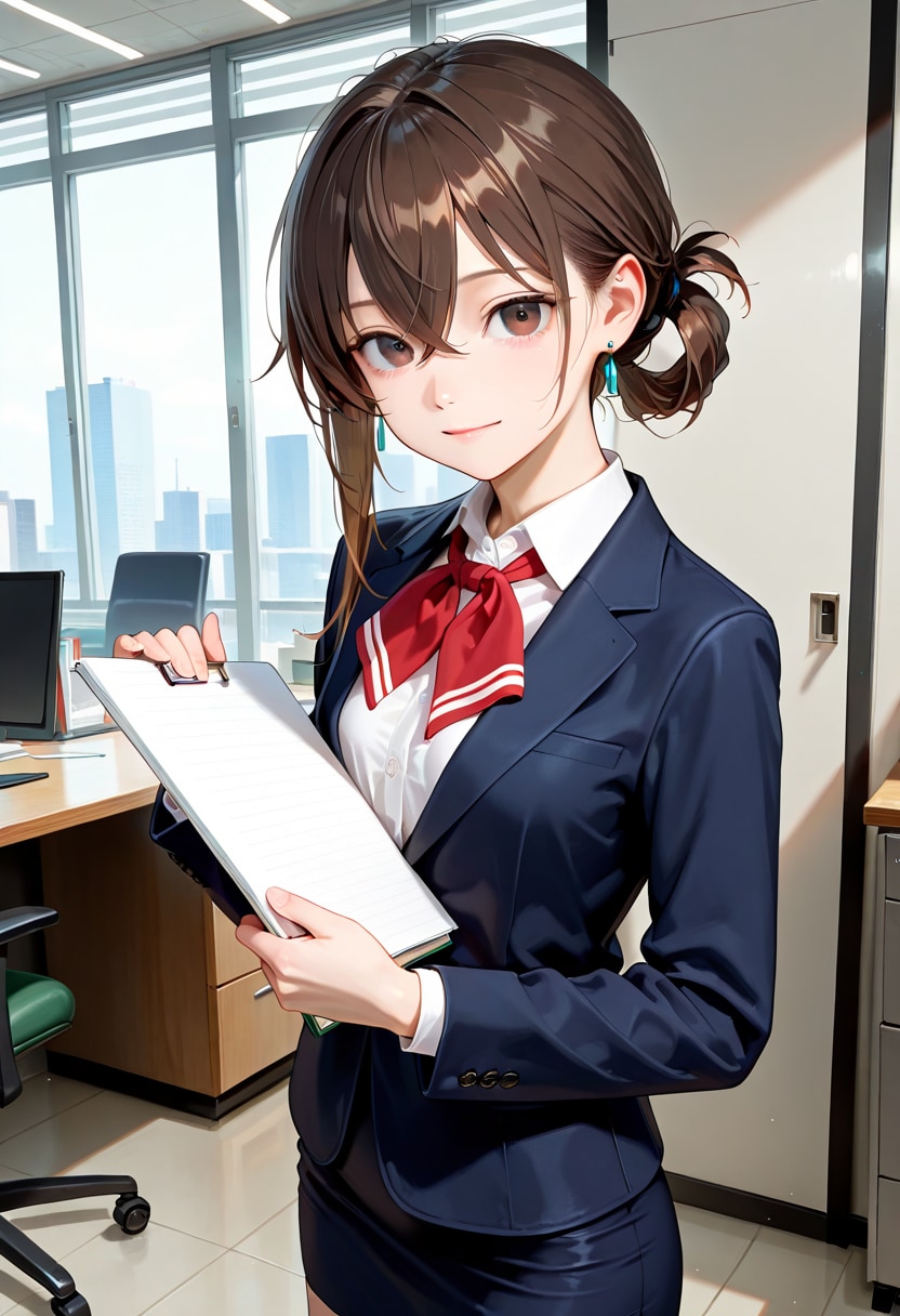 歩美 first day at work (5) | の人気AIイラスト・グラビア