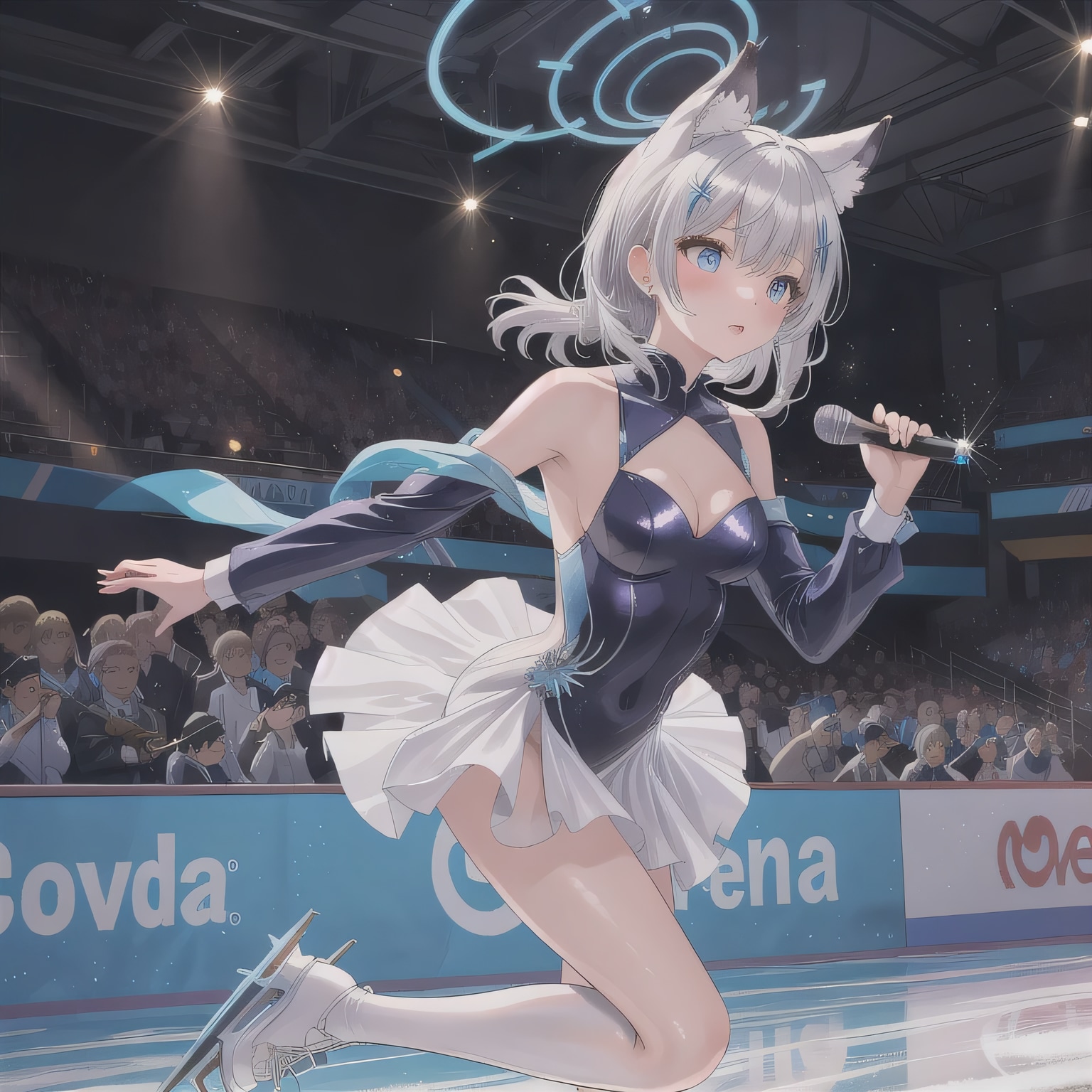 灰髪ロングでフィギュアの少女３ | の人気AIイラスト・グラビア