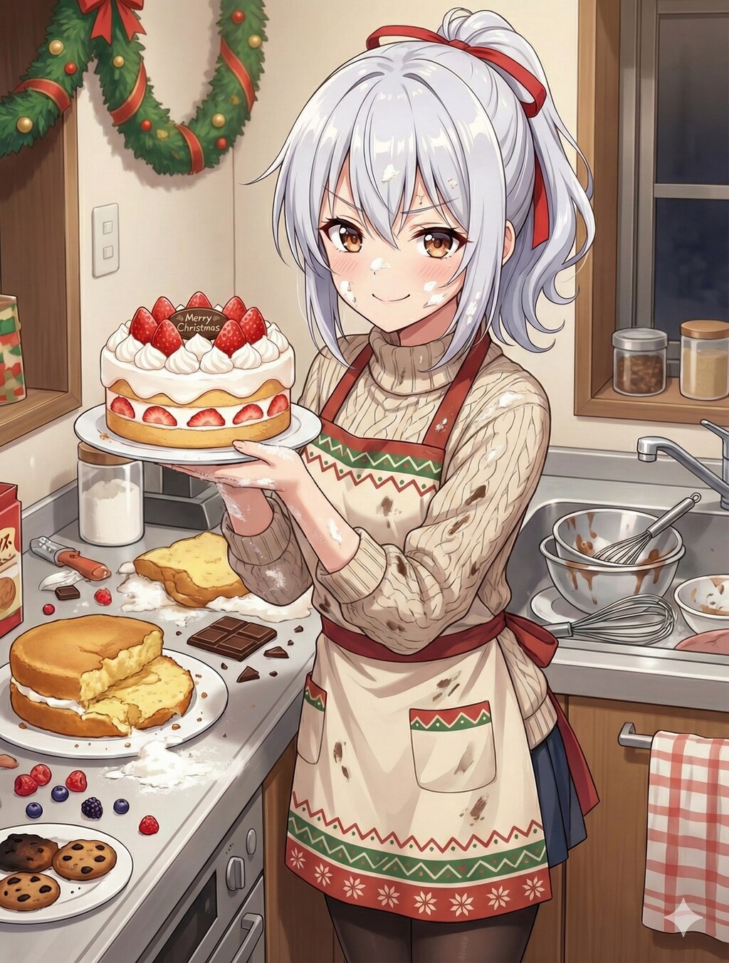 「どうよ！この完璧なケーキ」クリスマス14日前