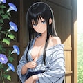 浴衣と朝顔 4枚目