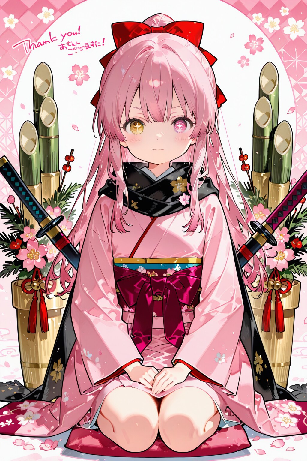 感謝する守巫女ちゃん | の人気AIイラスト・グラビア