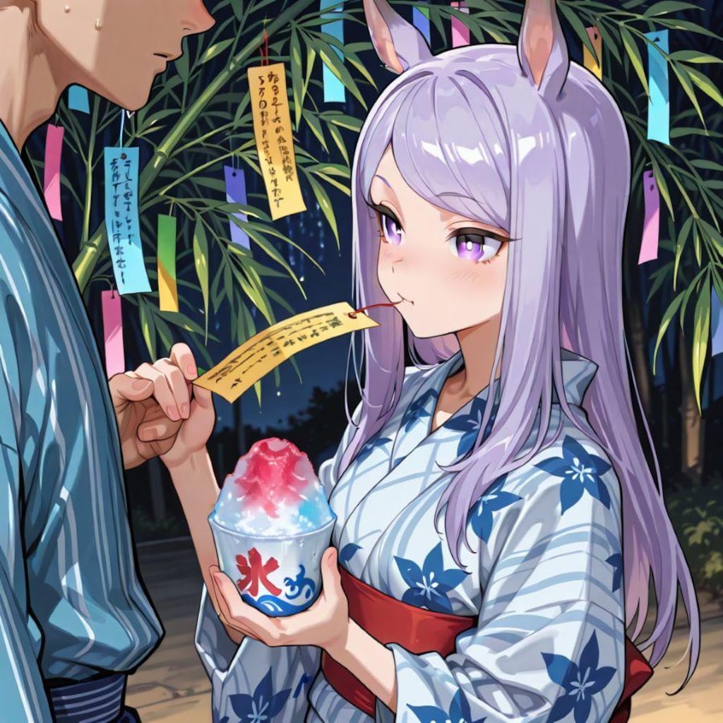 短冊だってパクパクですわ♪